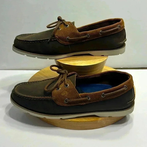 Sperry Other - Men’s Sperry top-sider shoes leather and corduroy size 10.5M